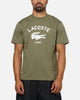 Lacoste Soft Branding Croc Logo T-Shirt Olive