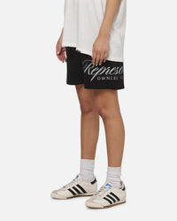 Represent Owners Club Script Mesh Shorts Black