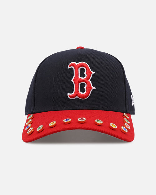 New Era Boston Red Sox 'Visor Embellishment' 9FORTY A-Frame Snapback Official Team Colors