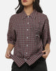 Worship Catharsis Box Crop Shirt Red Check