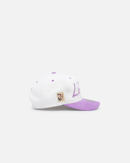 Mitchell & Ness Los Angeles Lakers Pastel Corduroy Snapback White Cream/Purple