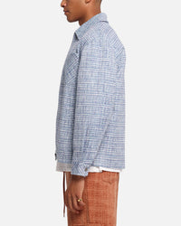XXIII Boucle Tweed Zip Jacket Teal/Blue/Purple