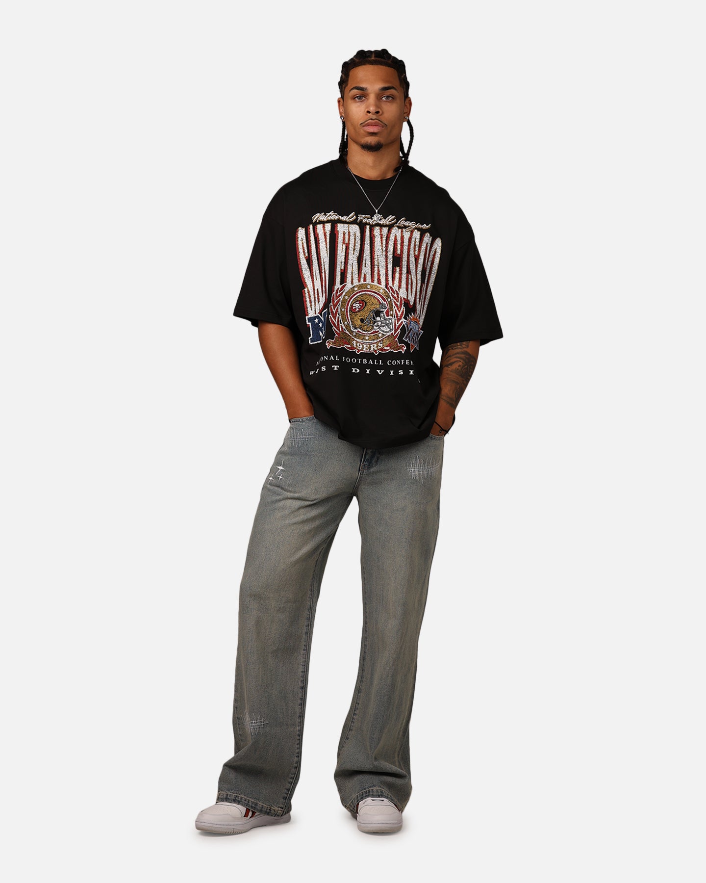 New Era San Francisco 49ers Oversized Essentials T-Shirt Black