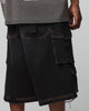 Loiter Collateral Cargo Shorts Black Wash