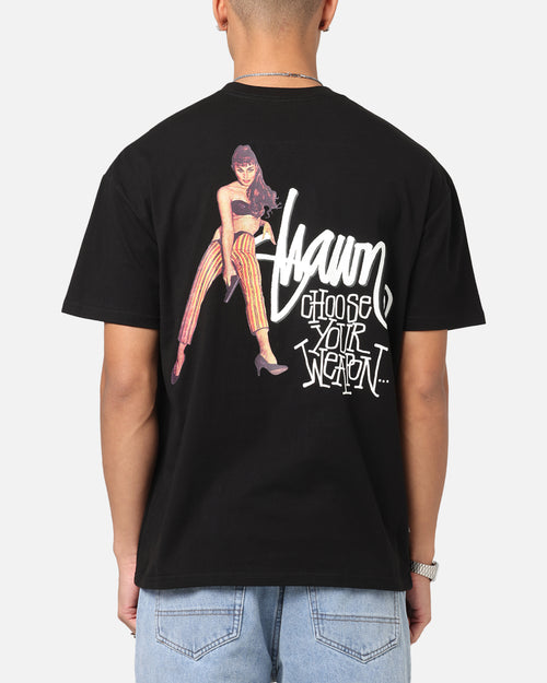 S Double Choose Your Weapon T-Shirt Washed Black
