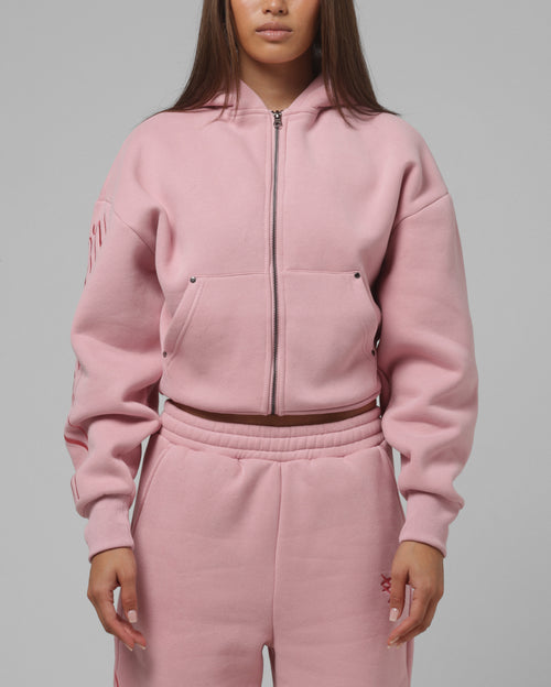 Loiter Women's In Script Zip Hoodie Orchid Pink