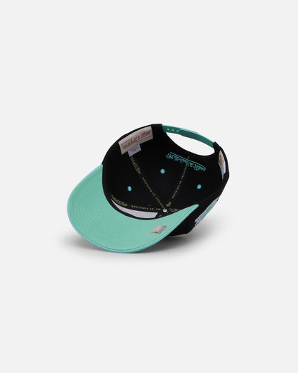 Mitchell & Ness Charlotte Hornets "Ice Blue" Script Origin Snapback Black/Ice Blue