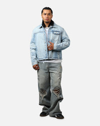 MNML Sun Washed Denim Jacket Light Blue