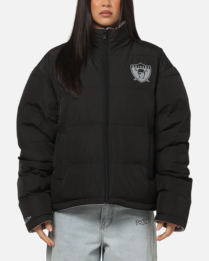 Mitchell & Ness Las Vegas Raiders Reversible Puffer Jacket Black