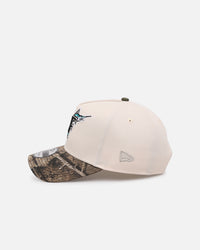 New Era Florida Marlins 'Realtree Visor' 9FORTY A-Frame Snapback Cream/Camo