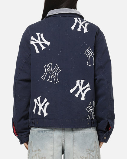 Majestic Athletic New York Yankees Paint Splat Carpenter Jacket Indigo
