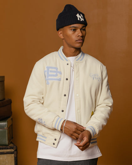 Carre Peace Varsity Jacket Off White/Blue