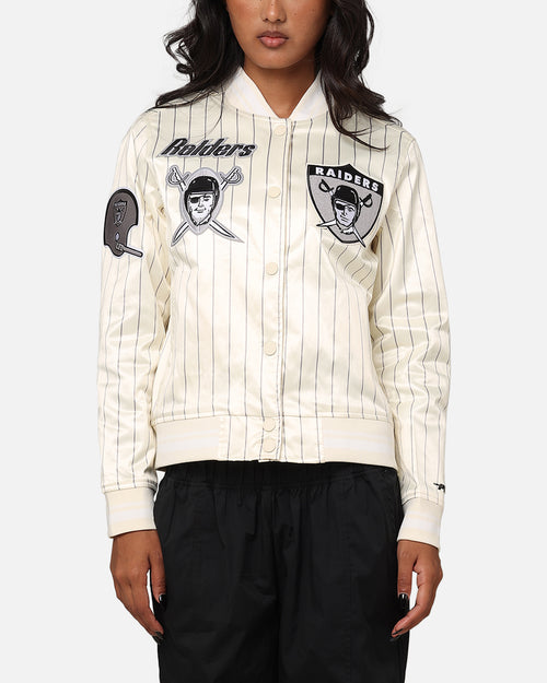 Pro Standard Women's Las Vegas Raiders Satin Jacket Eggshell/Grey