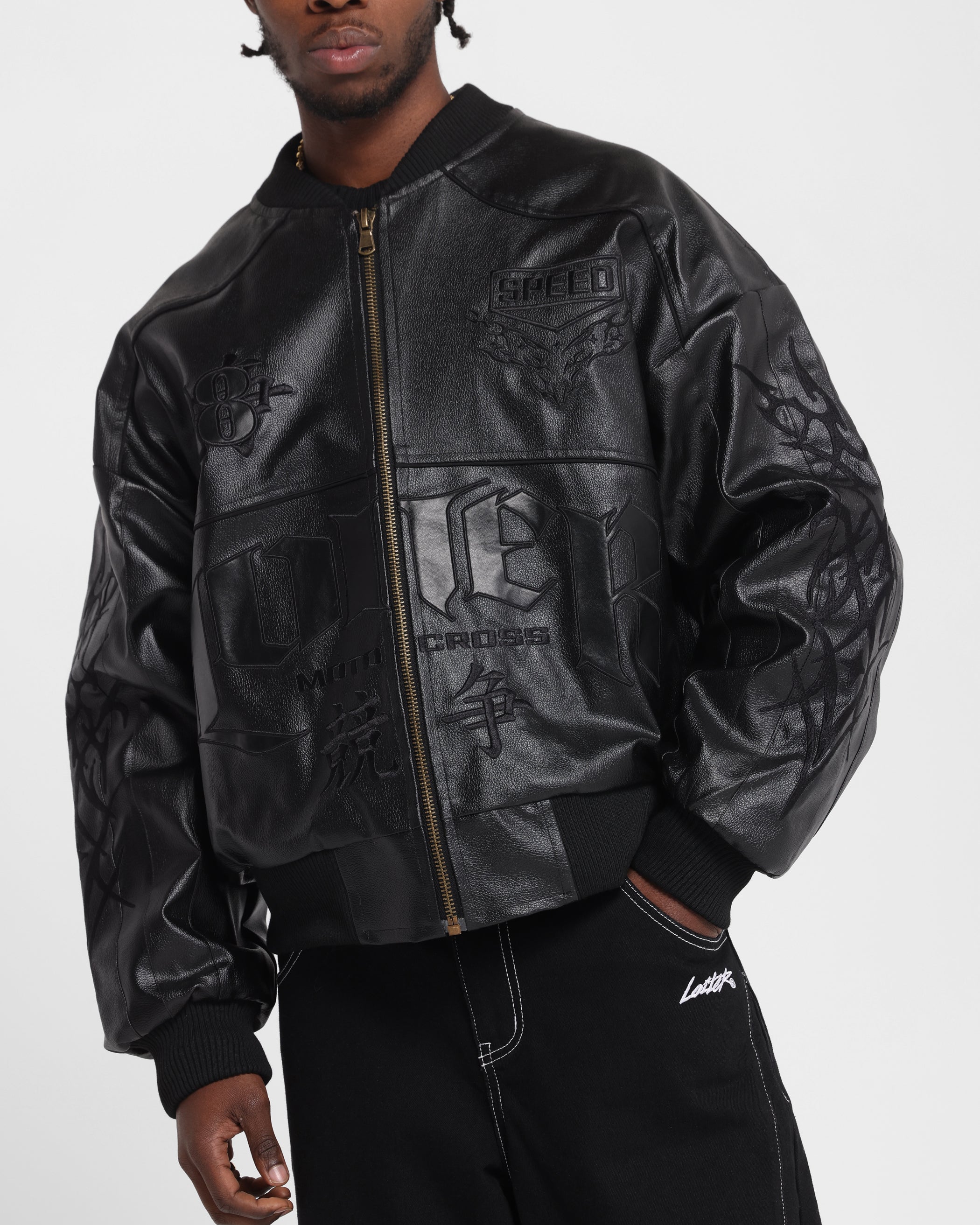 Loiter Tokyo Drift Vegan Leather Jacket Black | Culture Kings US