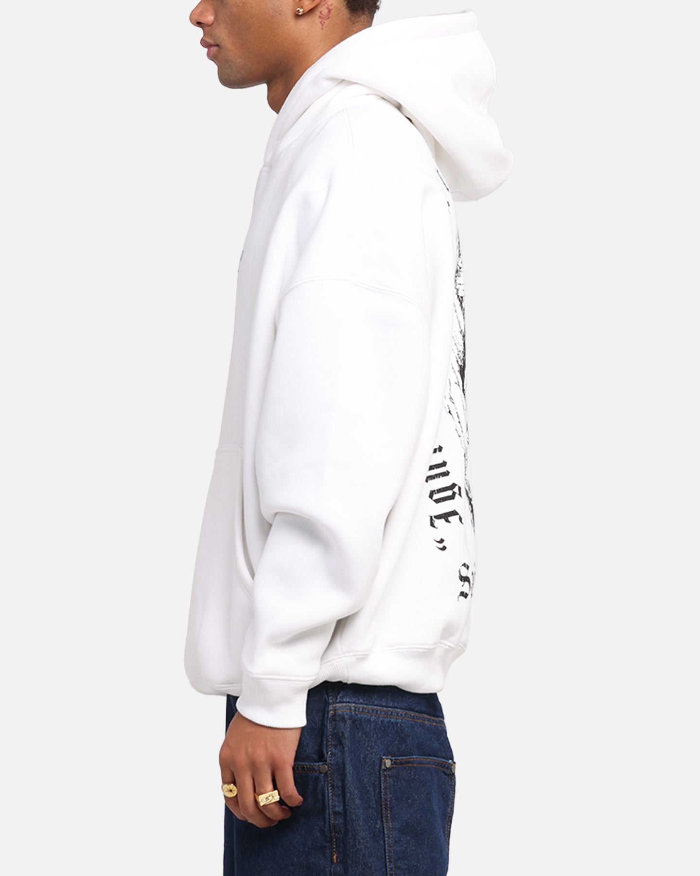 Saint Morta Weiry Hearts Boxy Hoodie White | Culture Kings US