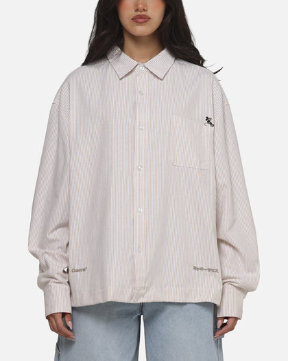 Carré x Disney Mickey & Friends Long Sleeve Oxford Shirt Ecru/Dark Khaki