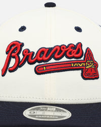 New Era X Felt Atlanta Braves 9FIFTY Snapback Chrome White