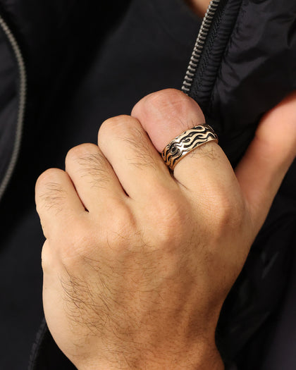 Wild For The Weekend Fire Band Ring (Large) Gold