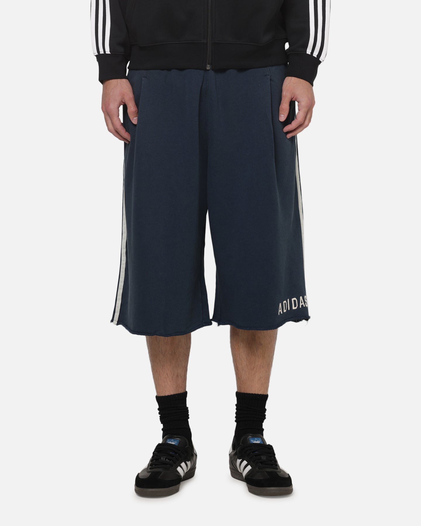 Adidas Originals Long Sweat Shorts Night Indigo | Culture Kings US
