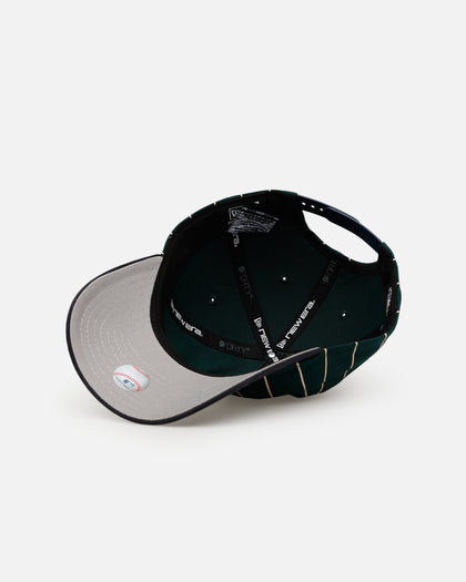 New Era Oakland Athletics 'Pinstripe' 9FORTY A-Frame Snapback Dark Green