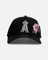 New Era Los Angeles Angels 'Pink Rose Embroidery' 9FORTY A-Frame Snapback Black/Pink