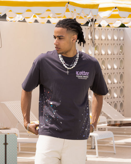 Loiter Chaos Theory T-Shirt Charcoal