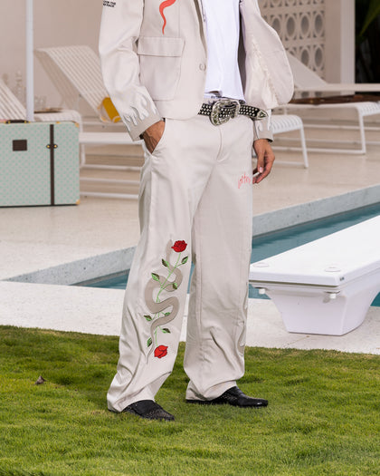 Loiter Western Trouser Off White