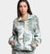 HUF Women's Swirl Oversized Fleece Full-Zip Jacket Olive