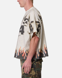 MNML Flame Skull T-Shirt Off White