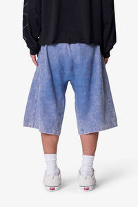 MNML Ultra Baggy Stripe Twill Short Blue