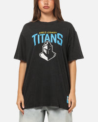 Bleacher Athletic Gold Coast Titans NRL Washed T-Shirt Black