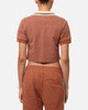 XXIII Women's Cropped Printed Polo Shirt Brown