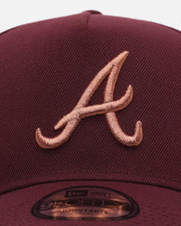 New Era Atlanta Braves 'Penny' 9FORTY A-Frame Snapback Maroon