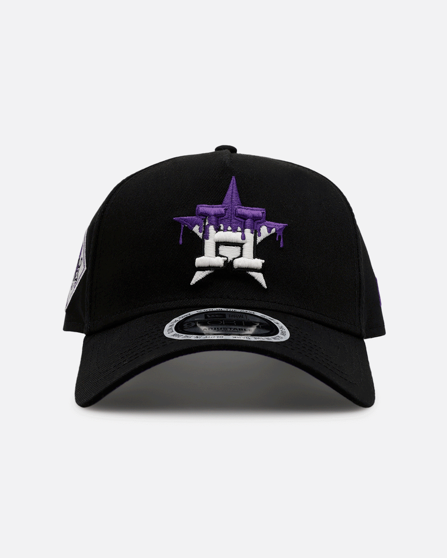Astro stuffs キャップ 黒　Bright プライベートブランド New Era Houston Astros 'Drip 3.0' 9FORTY A-Frame Snapback Black