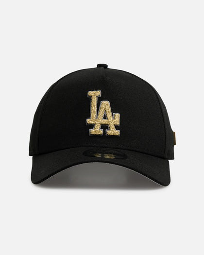 New Era Los Angeles Dodgers 'Canvas Chainstitch Project X' 9FORTY A-Frame Snapback Black/Gold