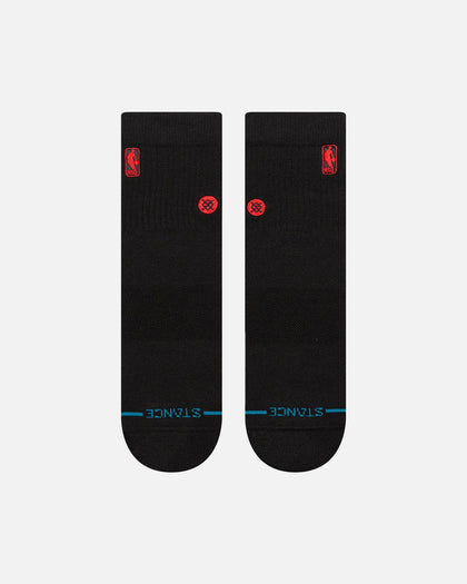 Stance NBA Logoman Quarter Socks Black/Red