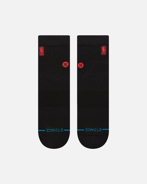 Stance NBA Logoman Quarter Socks Black/Red