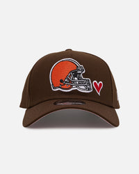 New Era Cleveland Browns 'Team Color Hearts' 9FORTY A-Frame Snapback Official Team Color