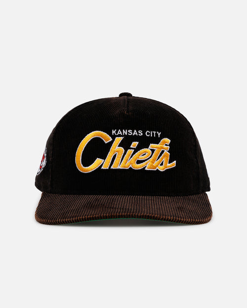 New Era Kansas City Chiefs 'Washed Black NFL Golfer' Corduroy Golfer Snapback Washed Black
