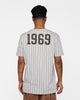 New Era San Diego Padres Pinstripe T-Shirt Grey