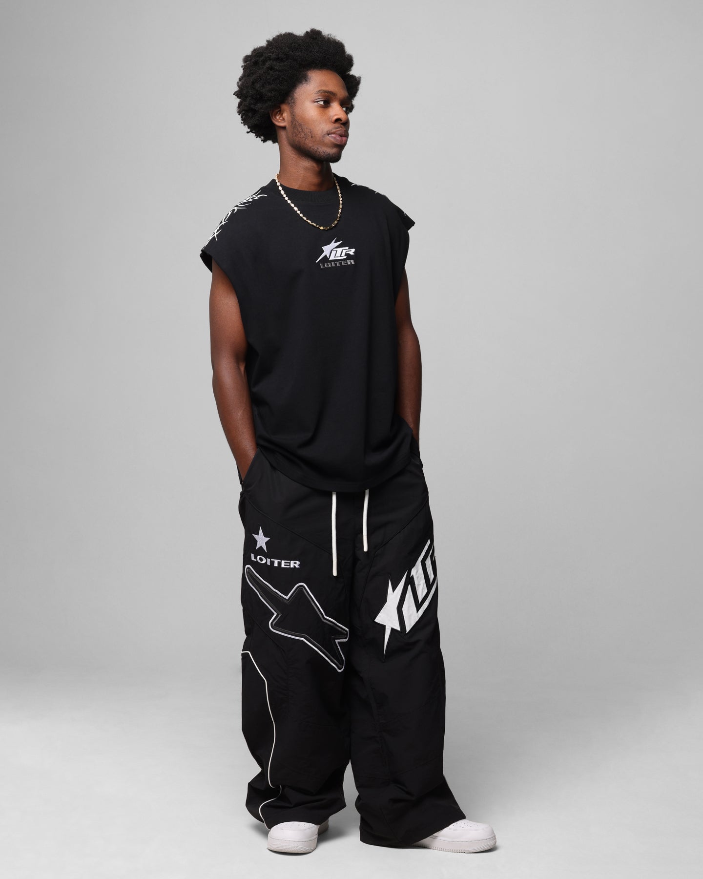 Loiter Motocross Parachute Pants Black | Culture Kings US