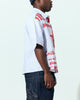 Loiter Riot Squad Button Up T-Shirt Blue Pin Stripe
