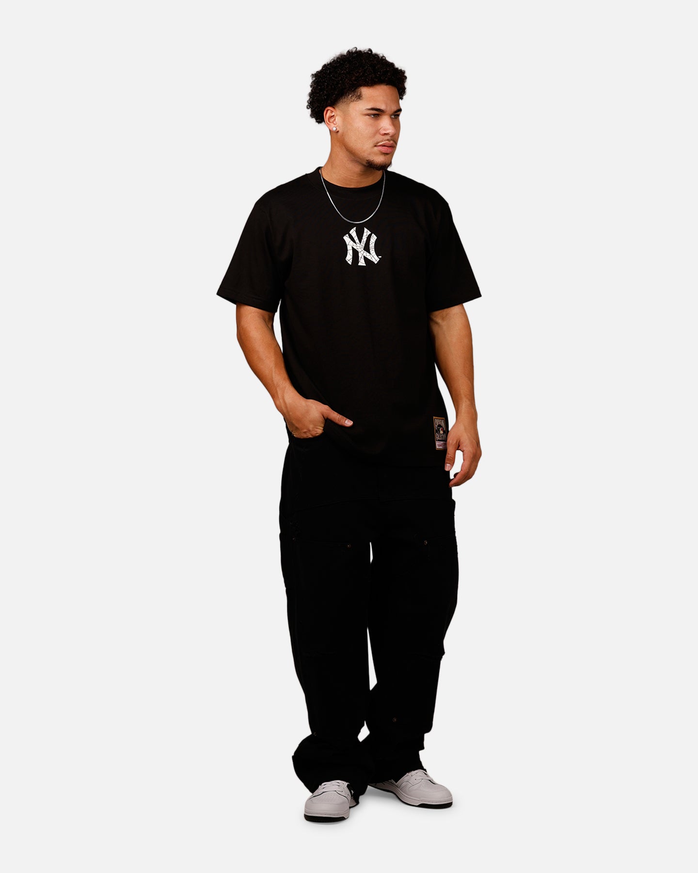 Mitchell & Ness New York Yankees Web T-Shirt Black | Culture Kings US
