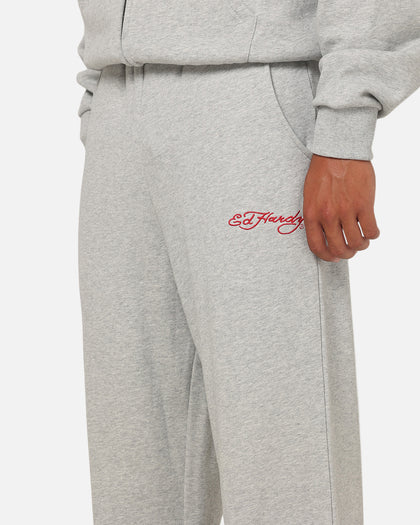 Ed Hardy Signature Track Pants Grey Marle