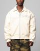 Loiter Solar Vegan Leather Varsity Jacket Beige