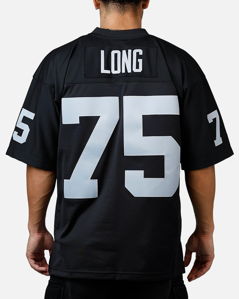 B17920 極美品 ザリラクス LONG STADIUM JUMPER 黒36 Mitchell & Ness Oakland Raiders Howie Long #75 Jersey Black
