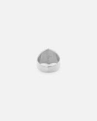 Saint Morta Lapis Octagon Signet Ring White Gold