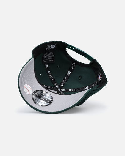 New Era New York Yankees 'Dark Green Cord' 9FORTY A-Frame Corduroy Snapback Dark Green