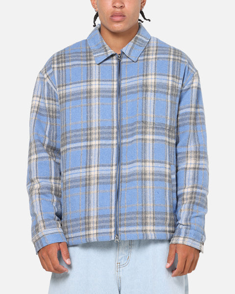 Saint Morta Plaid Zip Jacket Blue | Culture Kings US