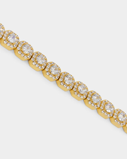 NXS Clustered Tennis Bracelet Iced Gold